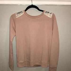 Blush Sweater with lace back